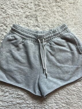 Aerie Women’s Light Gray Comfy Shorts Thick Waistband (M)